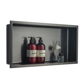 Niche salle de bain encastrable LOMAZOO Eclypse Anthracite 60x30 cm