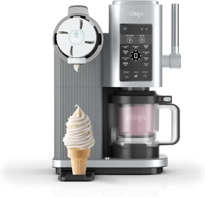 Ninja Creami Scoop et Swirl NC701EU Machine a Glace et Sorbetiere 13 modes Gris Platine neuf