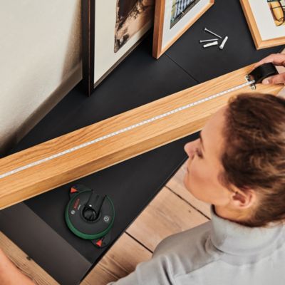 Niveau laser avec mètre ruban (2m) intégré Bosch Atino laser ligne 2,2 m, faisceau rouge, laser classe 2