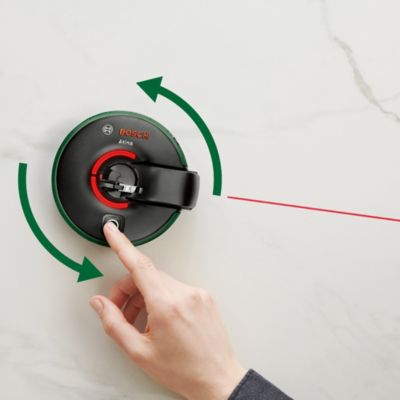 Niveau laser avec mètre ruban (2m) intégré Bosch Atino laser ligne 2,2 m, faisceau rouge, laser classe 2