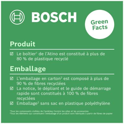 Niveau laser avec mètre ruban (2m) intégré Bosch Atino laser ligne 2,2 m, faisceau rouge, laser classe 2