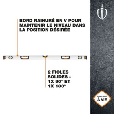 Niveau rectangle Magnusson 120 cm Aluminium