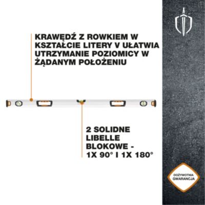 Niveau rectangle Magnusson 120 cm Aluminium