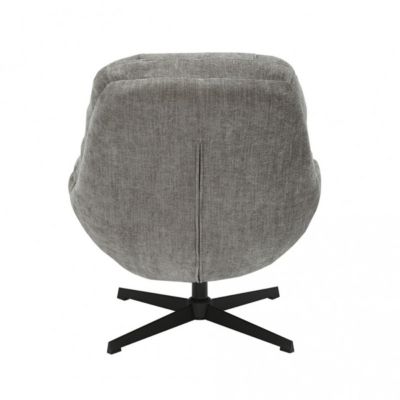 NOAM - Fauteuil Pivotant En Tissu Polyester Taupe
