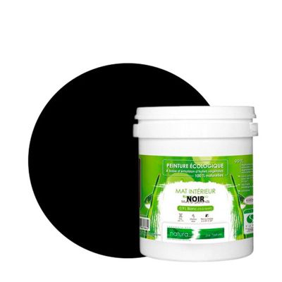 Noir Peinture interieur aspect mat Natura - Noir - 1L
