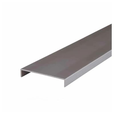 NORDLINGER PRO Lot de 2 Nez de cloison gris 260 cm x 54 mm - Aluminium