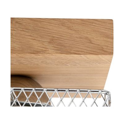 Norman Wood Plafonnier 2xE27 Max.25W Chêne huilé/Métal Chromé