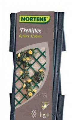 Nortene Treillis extensible en PVC 0,5 x 1,5 m gris TREILLIFLEX
