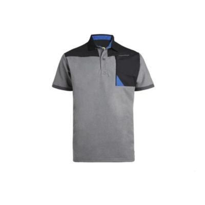 NORTH WAYS Polo de travail horten noir/gris chiné - Taille XL