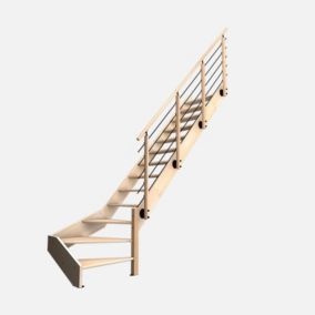 NOSTRA - Escalier bois 1/4 tournant droit (hêtre)