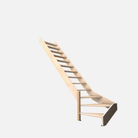 NOSTRA - Escalier bois 1/4 tournant gauche (hêtre)