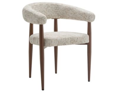 Nour - fauteuil - en tissu moucheté - pieds en métal effet bois - Best Mobilier