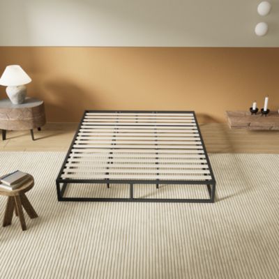 November Sleep Lit 140 x 190 cm - Cadre en acier - Lattes en bois
