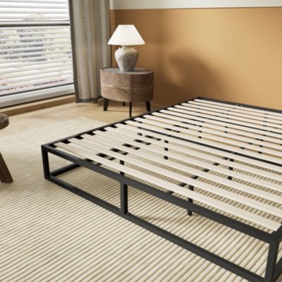 November Sleep Lit 140 x 190 cm - Cadre en acier - Lattes en bois