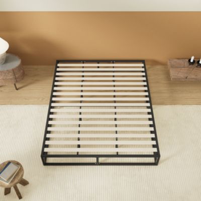 November Sleep Lit 140 x 190 cm - Cadre en acier - Lattes en bois