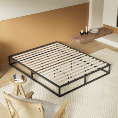 November Sleep Lit 140 x 190 cm - Cadre en acier - Lattes en bois