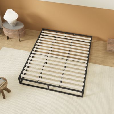 November Sleep Lit 140 x 190 cm - Cadre en acier - Lattes en bois