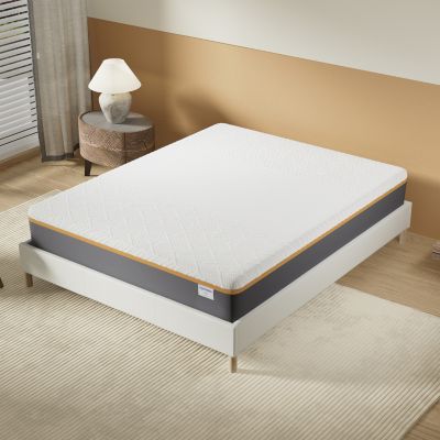 November Sleep Matelas Ferme 90x200cm - Latex Naturel & Mémoire de Forme - Ypsilon - Épaisseur 28cm -