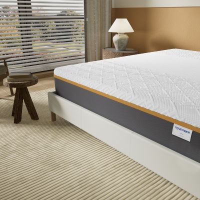 November Sleep Matelas Ferme 90x200cm - Latex Naturel & Mémoire de Forme - Ypsilon - Épaisseur 28cm -