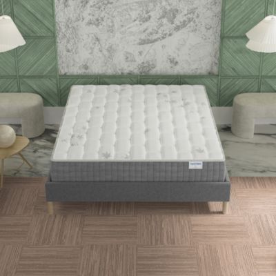 November Sleep Matelas Ressorts Ensachés 200x200 cm GALICE, Accueil Mémoire De Forme, 25 Cm D'épaisseur