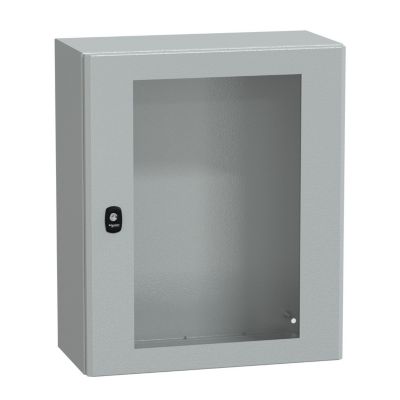 Nsys3d6525t Coffret Métallique étanche Ip66 - 600x500x250 - Porte Vitrée - Spacial S3d - Schneider Electric