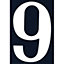 Numéro de rue chiffre "9" adhésif