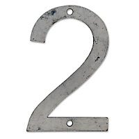 Numéro à peindre "2" police arial acier H.6 cm