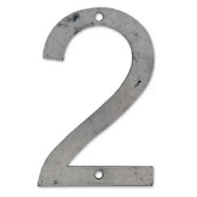 Numéro à peindre "2" police arial acier H.6 cm