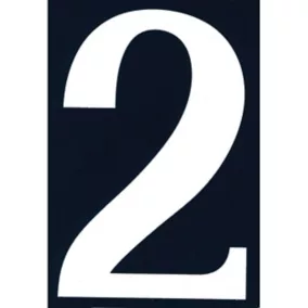 Numéro de rue chiffre "2" adhésif