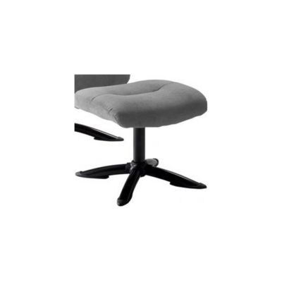 OBANOS - Fauteuil Inclinable + Repose-Pieds Gris