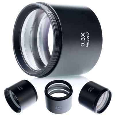 Objectif Microscopique 0,3X - Lentille pour Stéréomicroscope, Distance ...