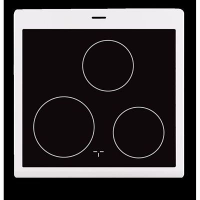 OCEANIC Cuisiniere vitrocéramique 50 x50 - four convection naturelle - four 48L - blanc