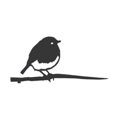 Oiseau à planter rouge gorge en acier corten Hauteur 14cm | Castorama