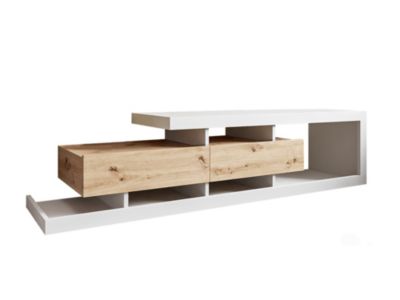 Olga - meuble TV - bois et blanc - 198 cm - style scandinave - Best Mobilier