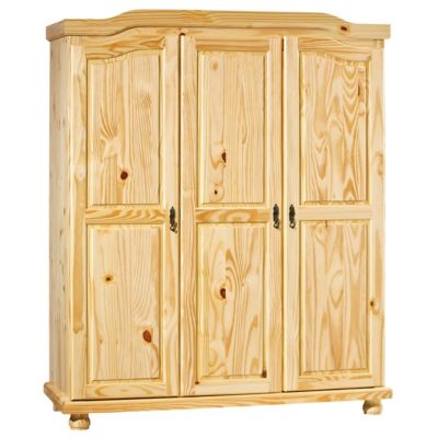 OLIVER - Armoire 3 Portes + Penderie Bois Massif | Castorama