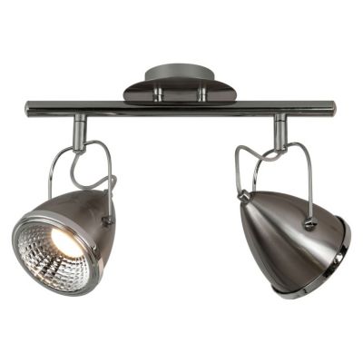 Oliver Plafonnier Incl. 2xGU10 LED 5,5W Métal Chromé/Métal Satiné