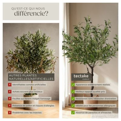 Olivier artificiel design très réaliste vert