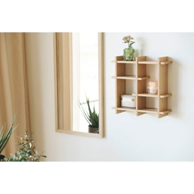 Olsberg - Étagère murale en bois 40x40cm - Bois clair