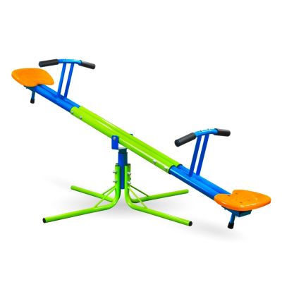 Olywee Altalene double rotative 360 gradi per bambini 3-8 ans, structure acier, HDPE multicolore