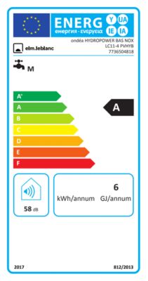 Ondéa Hydropower BAS NOx - LC11-4PVHYB - Puissance 7,9 à 19,2 kW - Gaz Butane/Propane - maxi 11 l/min - Diamètre conduit : 110 mm