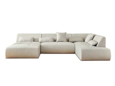 Onyx - canapé panoramique d'angle droit 7 places - en tissu - Lisa Design