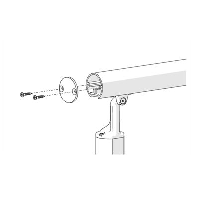 Opalu - Embout main courante, aluminium