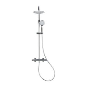 Optima Colonne de douche avec mitigeur thermostatique + Douchette 3 jets, chrome (OPTIMASSTK)