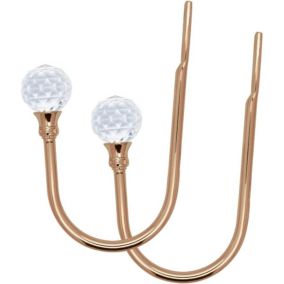 Or 2 Pièces Cristal Embrasse à Rideau U Design Crochet Embrasse Rideaux Métal Curtain Tie Back Holdbacks Embrasses à Rideaux