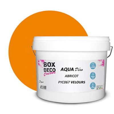 Orange Abricot Peinture murale acrylique aspect velours Aqua Déco - 10L