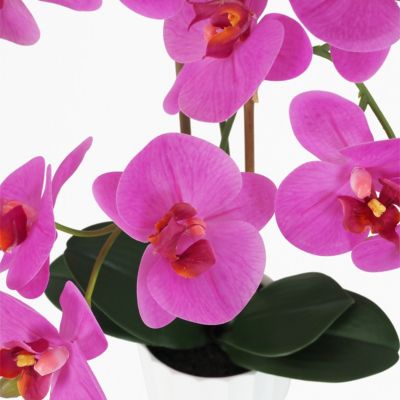 Orchidée artificielle fuchsia 50cm