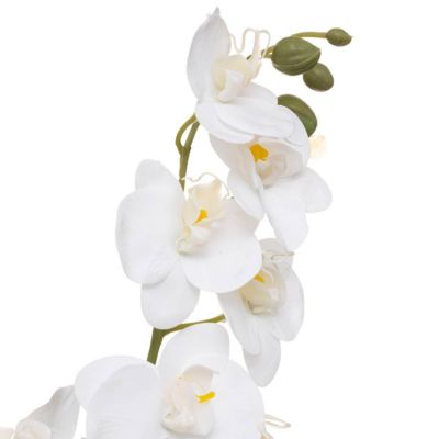 Orchidée artificielle H45 cm - Blanc- Atmosphera
