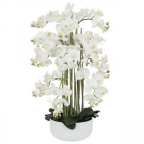 Orchidées artificielles blanche 80cm