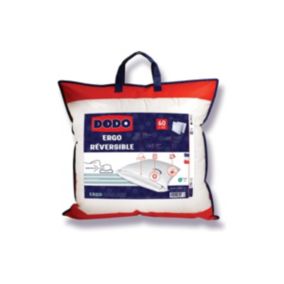 Oreiller DODO ergonomique anti-acariens à mémoire de forme - 60 x 60 cm - COEUR ADAPT