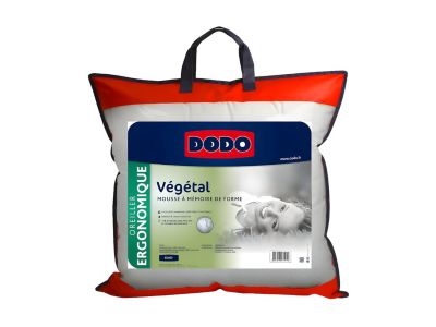 Oreiller DODO ergonomique à mémoire de forme - 60x60 cm - VEGETAL
